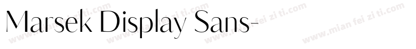 Marsek Display Sans字体转换